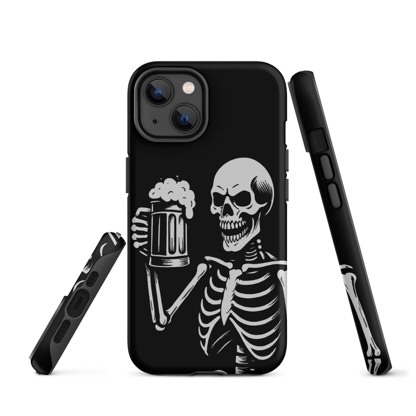 Skeleton Drinking Beer Phone Case for iPhone®