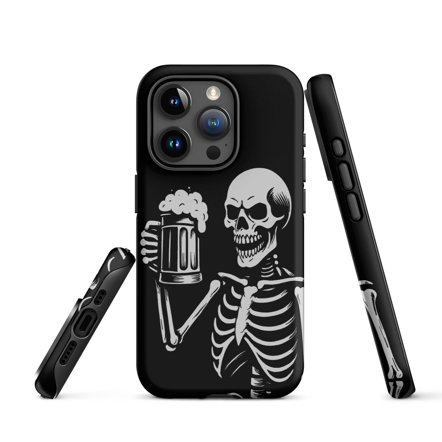 Skeleton Drinking Beer Phone Case for iPhone®