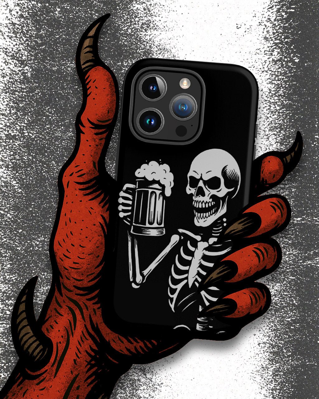 Skeleton Drinking Beer Phone Case for iPhone®