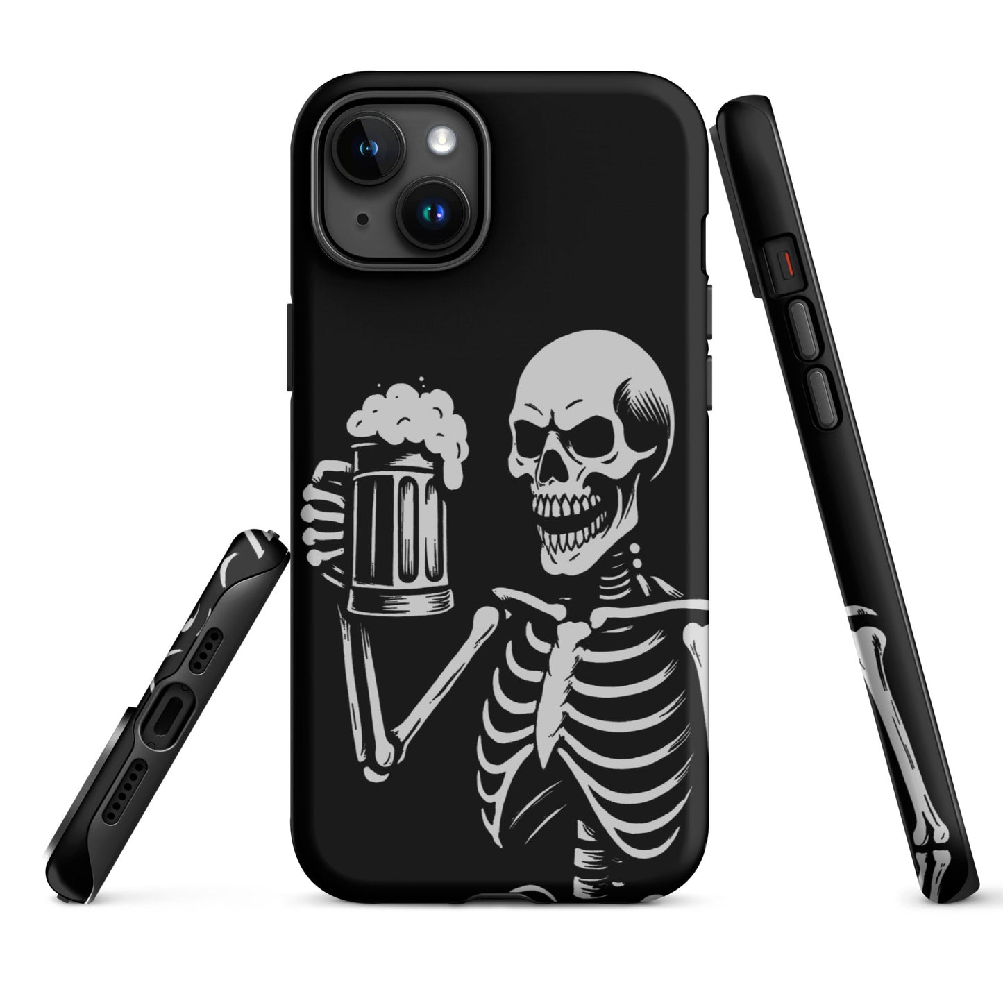 Skeleton Drinking Beer Phone Case for iPhone®