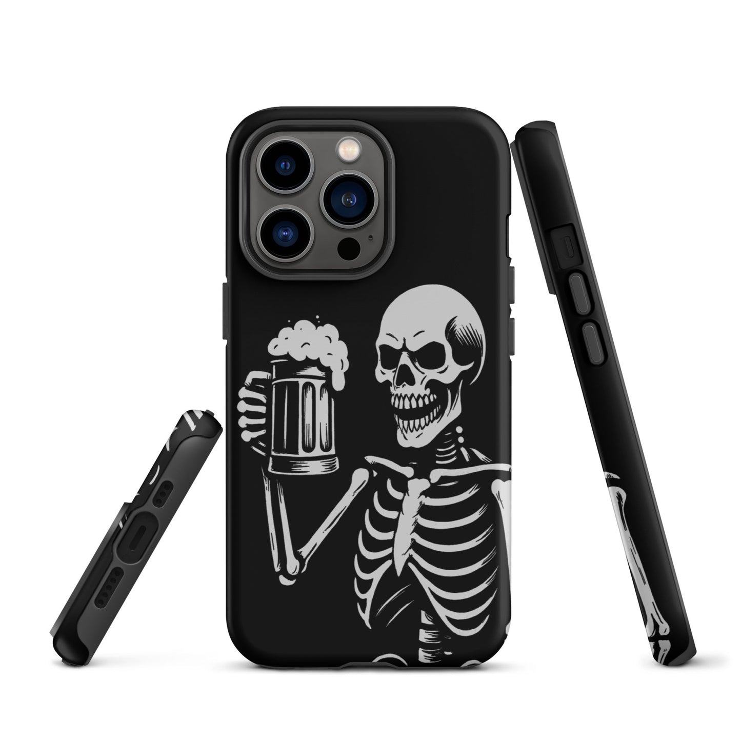 Skeleton Drinking Beer Phone Case for iPhone®