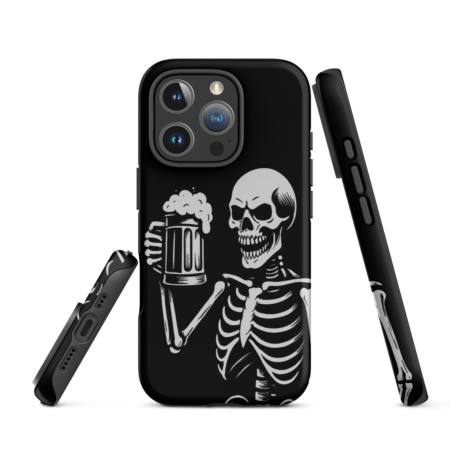 Skeleton Drinking Beer Phone Case for iPhone®