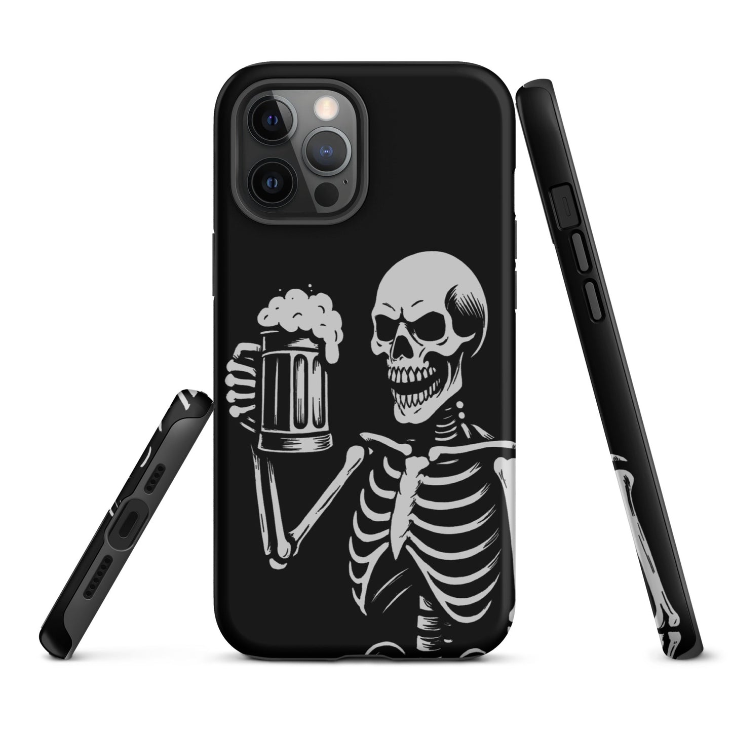 Skeleton Drinking Beer Phone Case for iPhone®