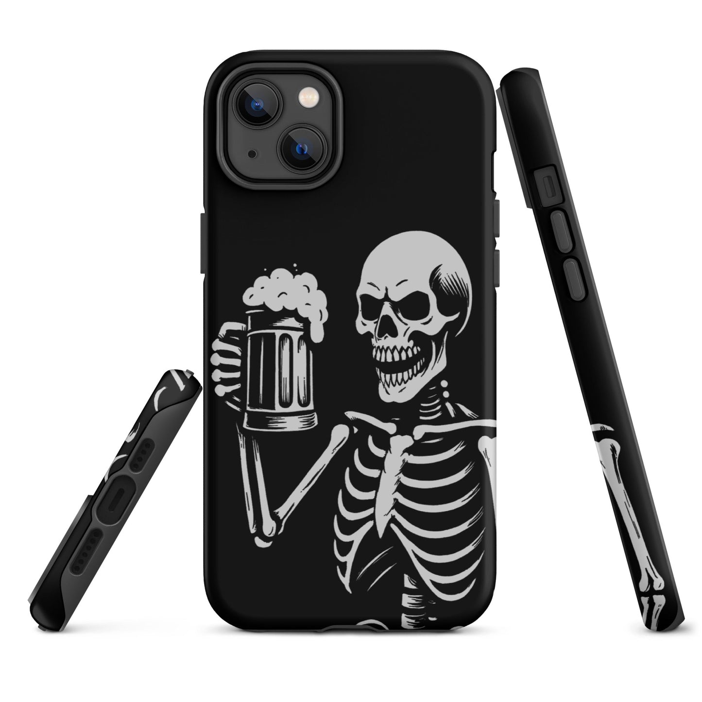 Skeleton Drinking Beer Phone Case for iPhone®