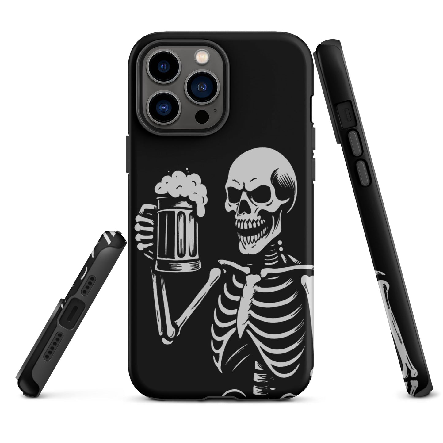 Skeleton Drinking Beer Phone Case for iPhone®