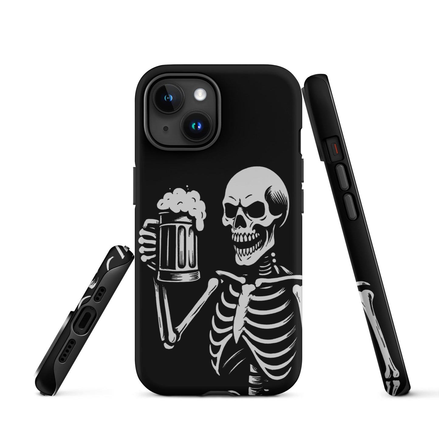 Skeleton Drinking Beer Phone Case for iPhone®