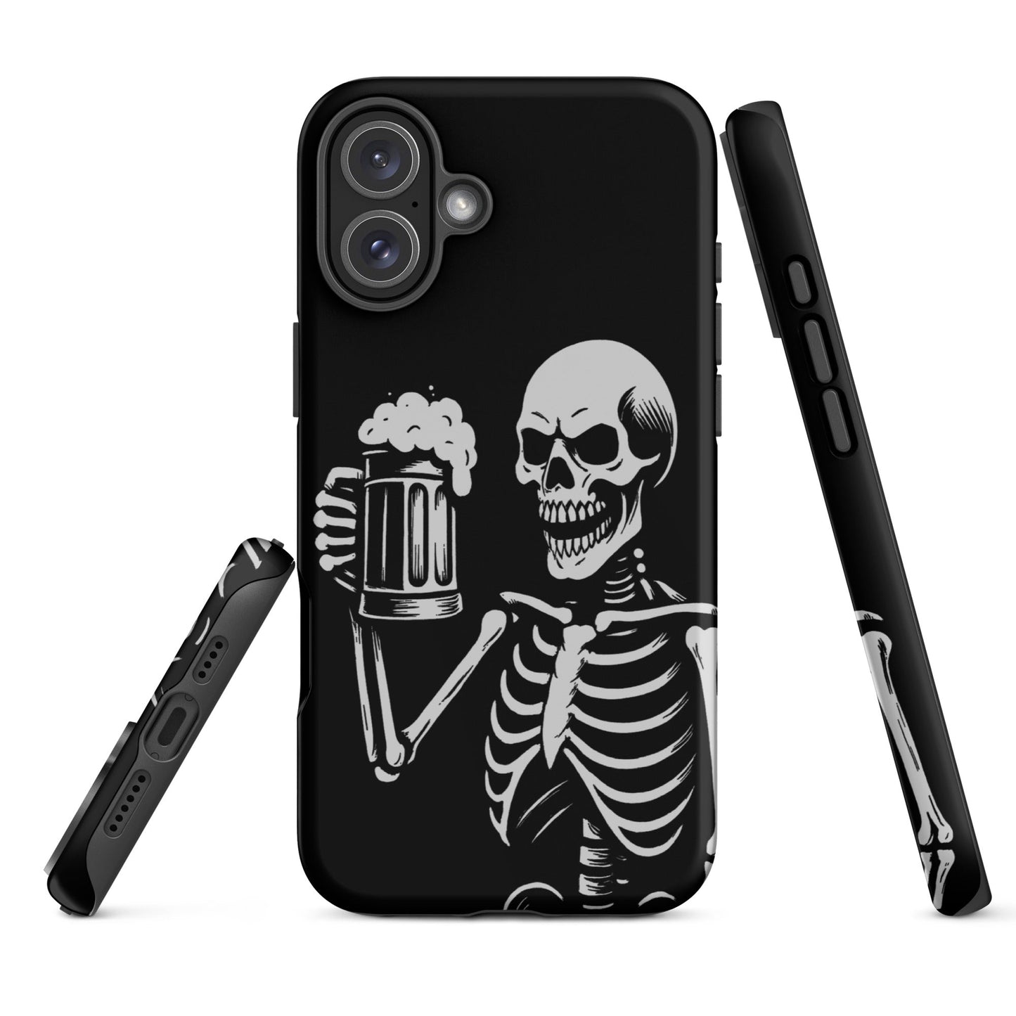 Skeleton Drinking Beer Phone Case for iPhone®