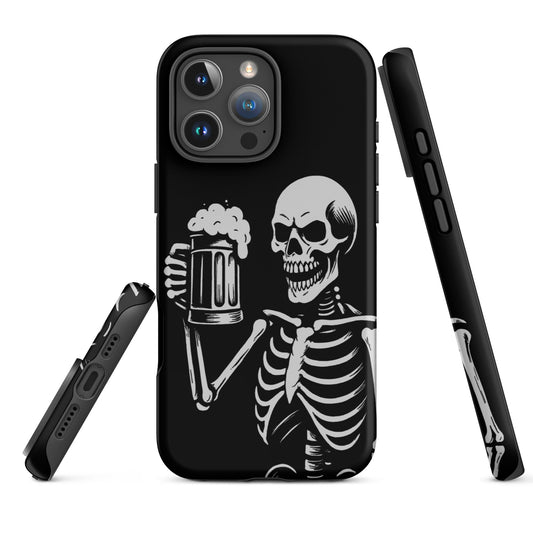 Skeleton Drinking Beer Phone Case for iPhone®