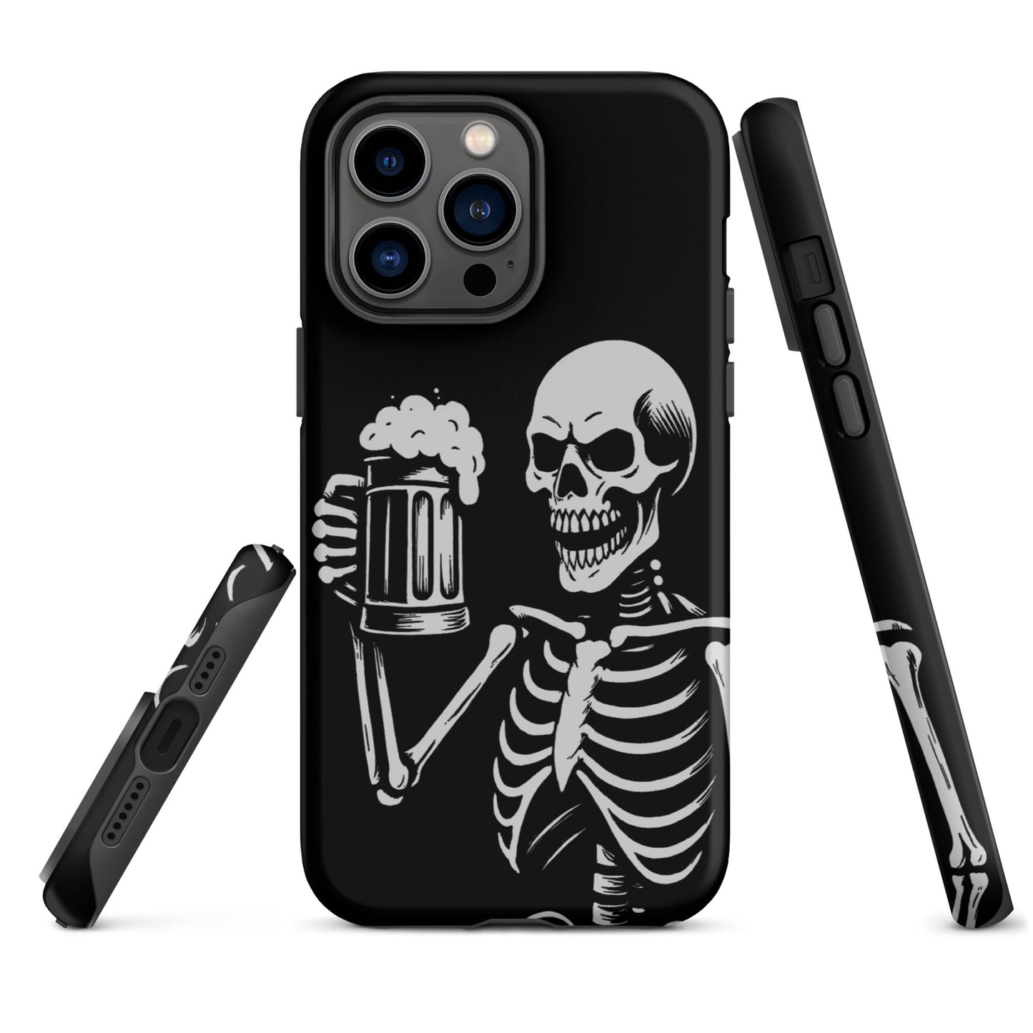 Skeleton Drinking Beer Phone Case for iPhone®