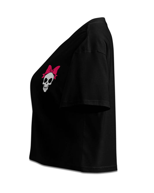Skull Bow Crop Top