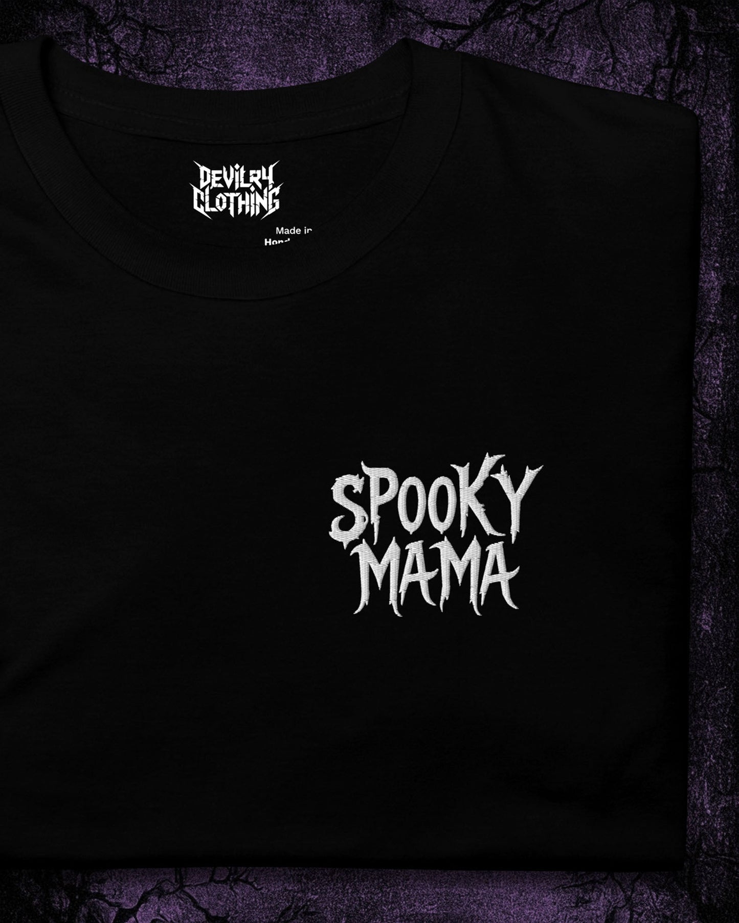 Spooky Mama Embroidered T-Shirt