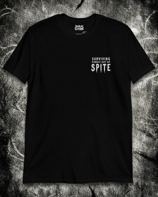 Surviving Purely Out of Spite Embroidered T-Shirt