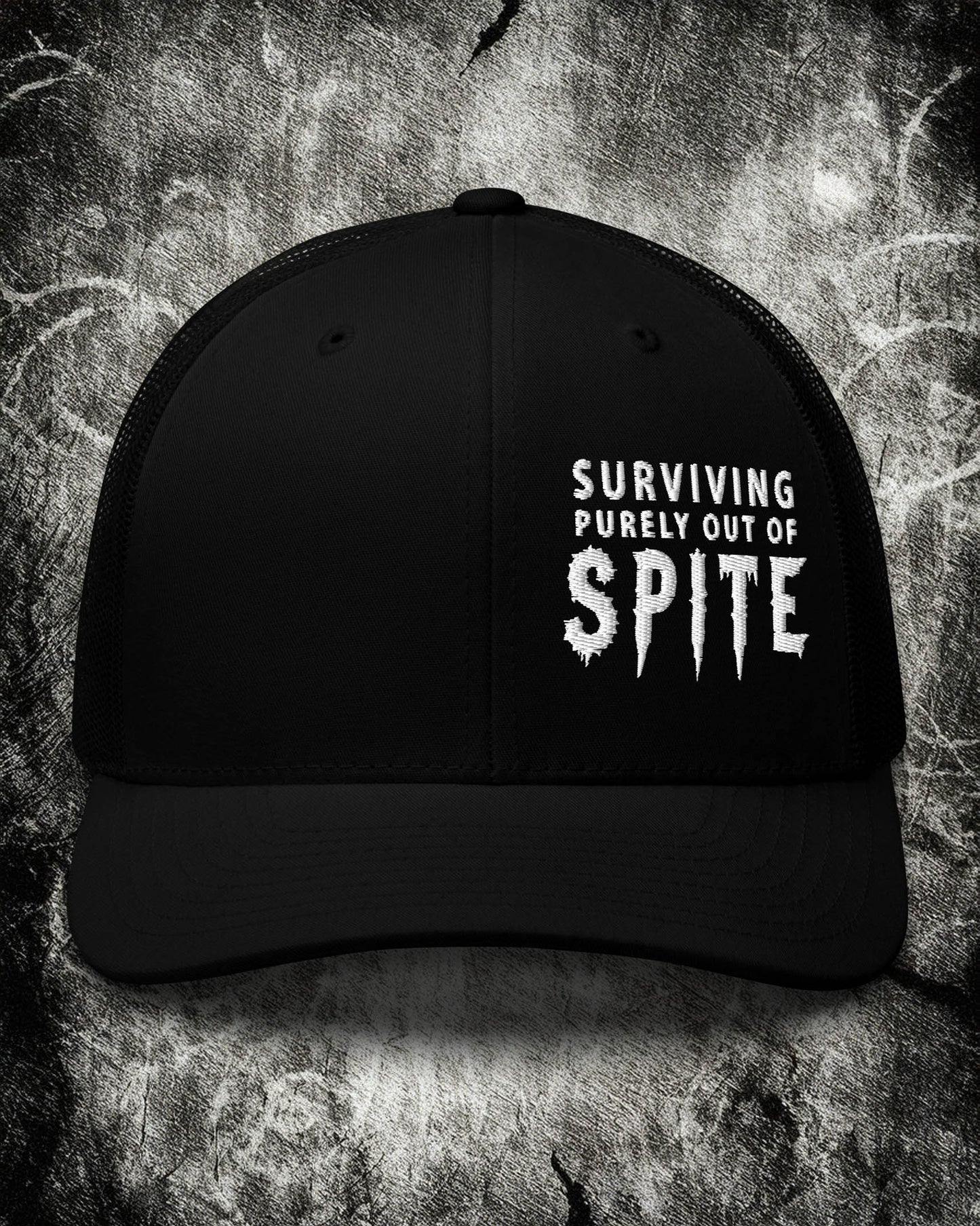 Surviving Purely Out Of Spite Trucker Cap