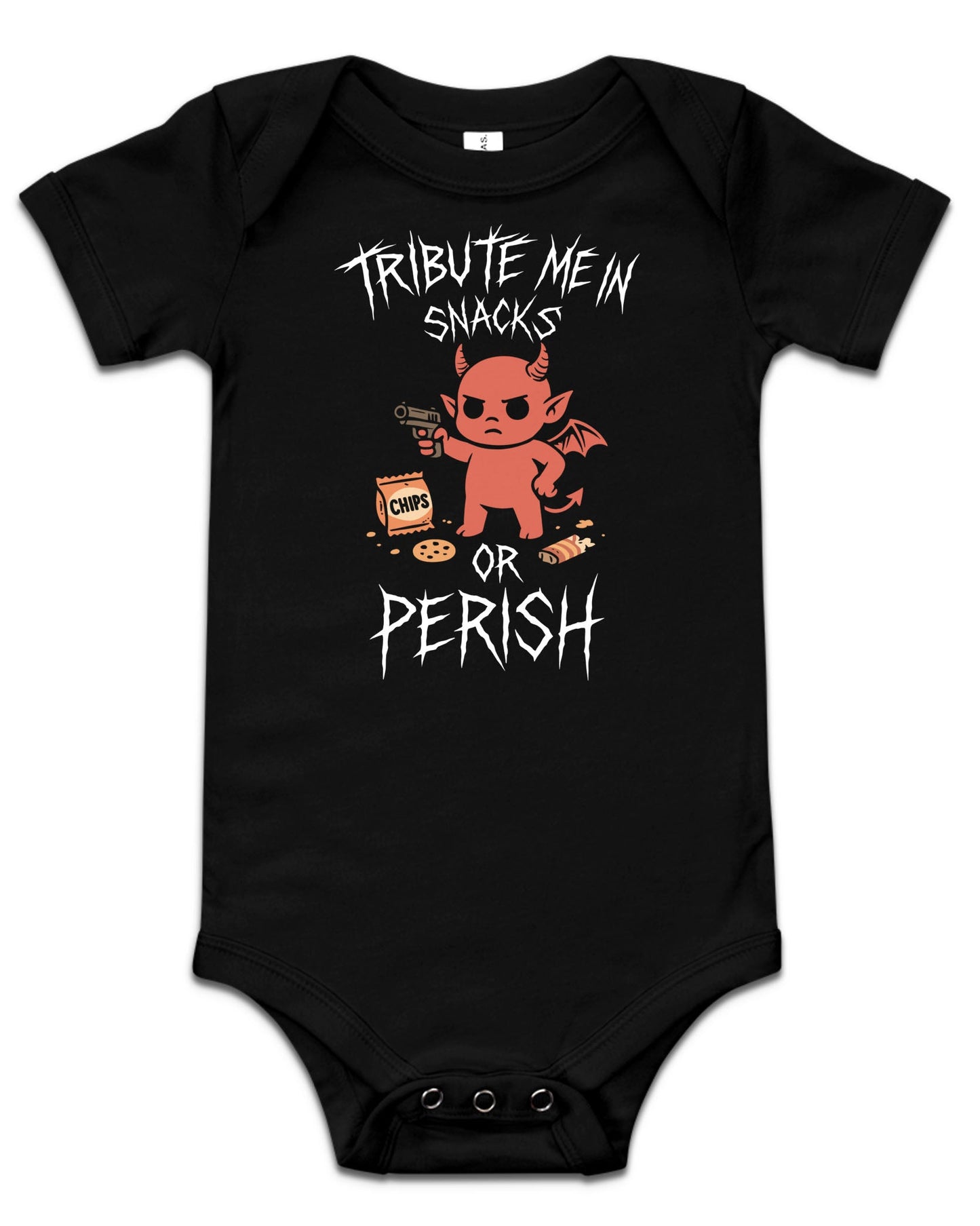 Tribute Me In Snacks Baby Bodysuit