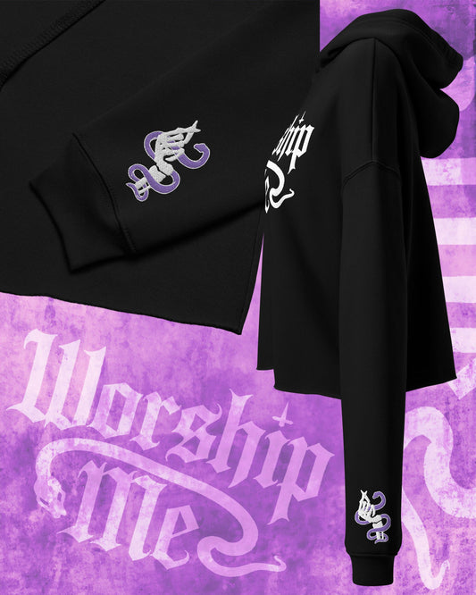 Worship Me Cropped Hoodie