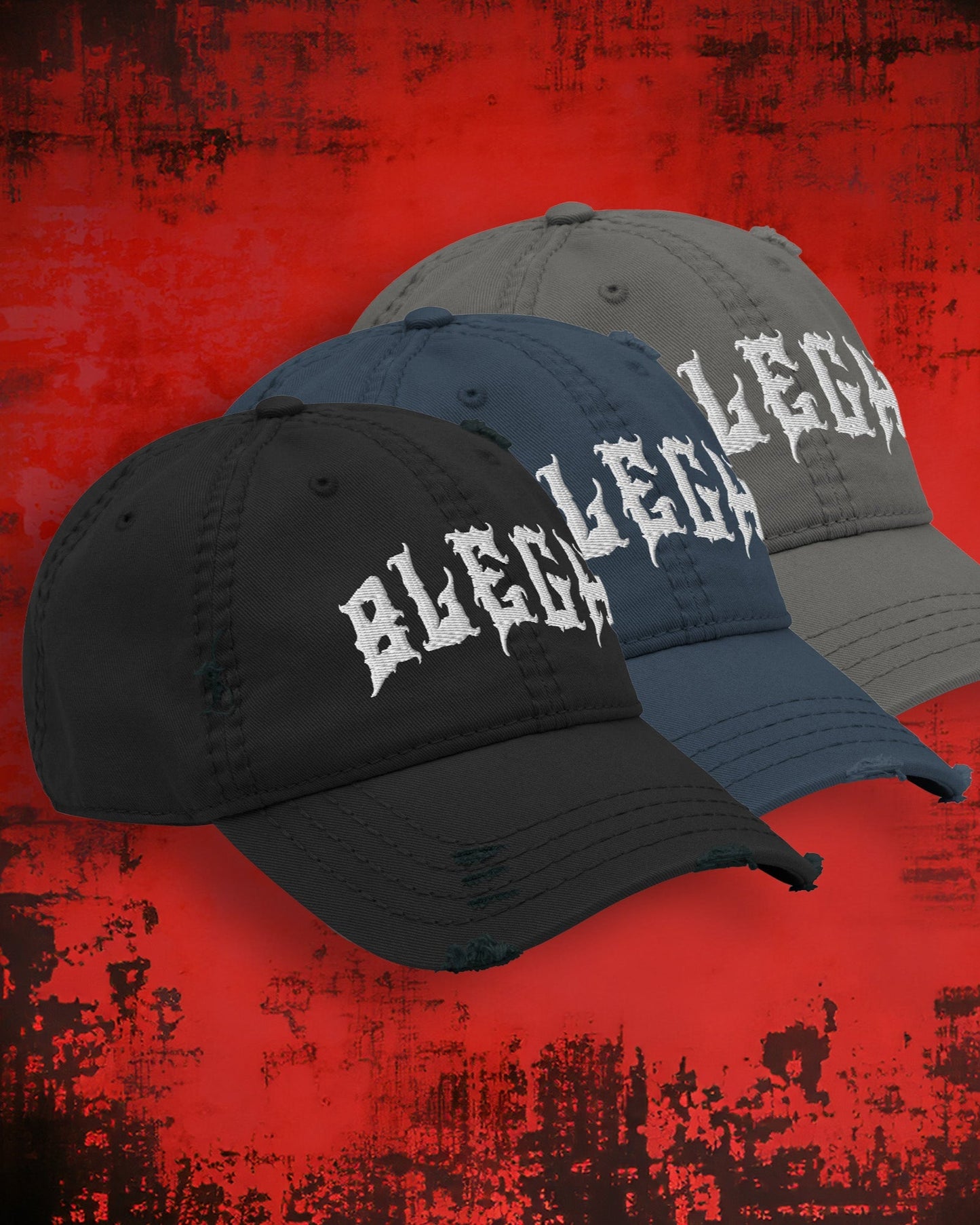 Blegh Distressed Dad Hat