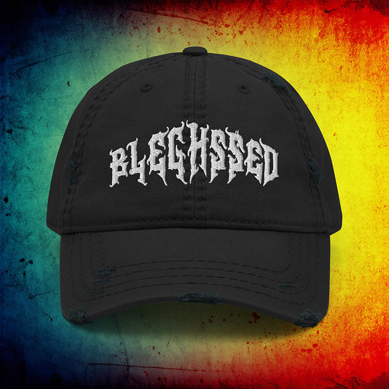 Bleghssed Distressed Dad Hat