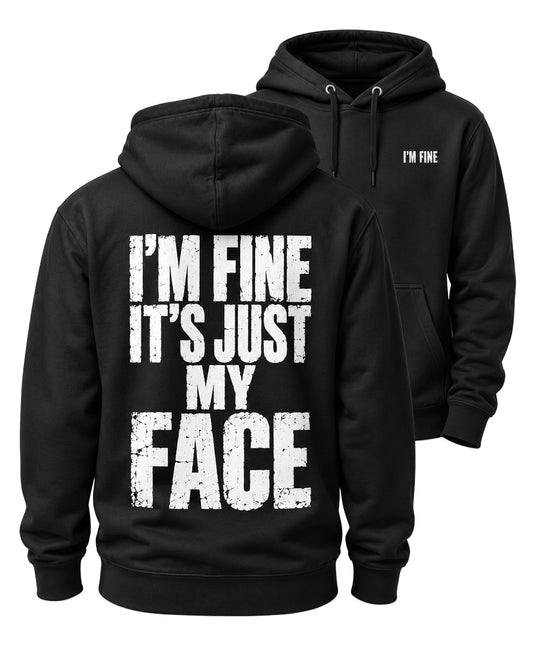 Just My Face Back Print Hoodie
