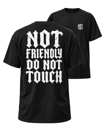 Not Friendly Back Print T-Shirt