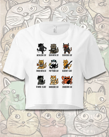 Metal Cats Crop Top