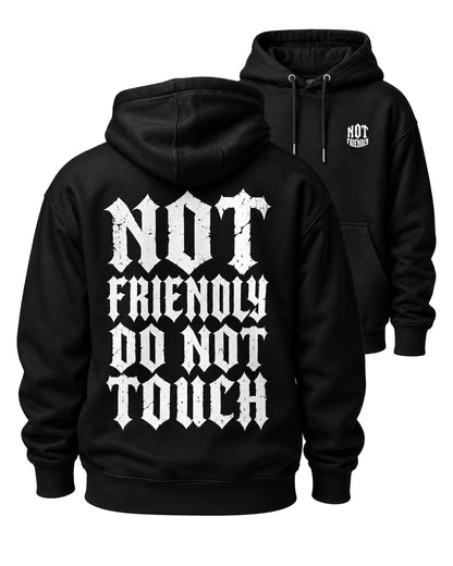 Not Friendly Back Print Hoodie