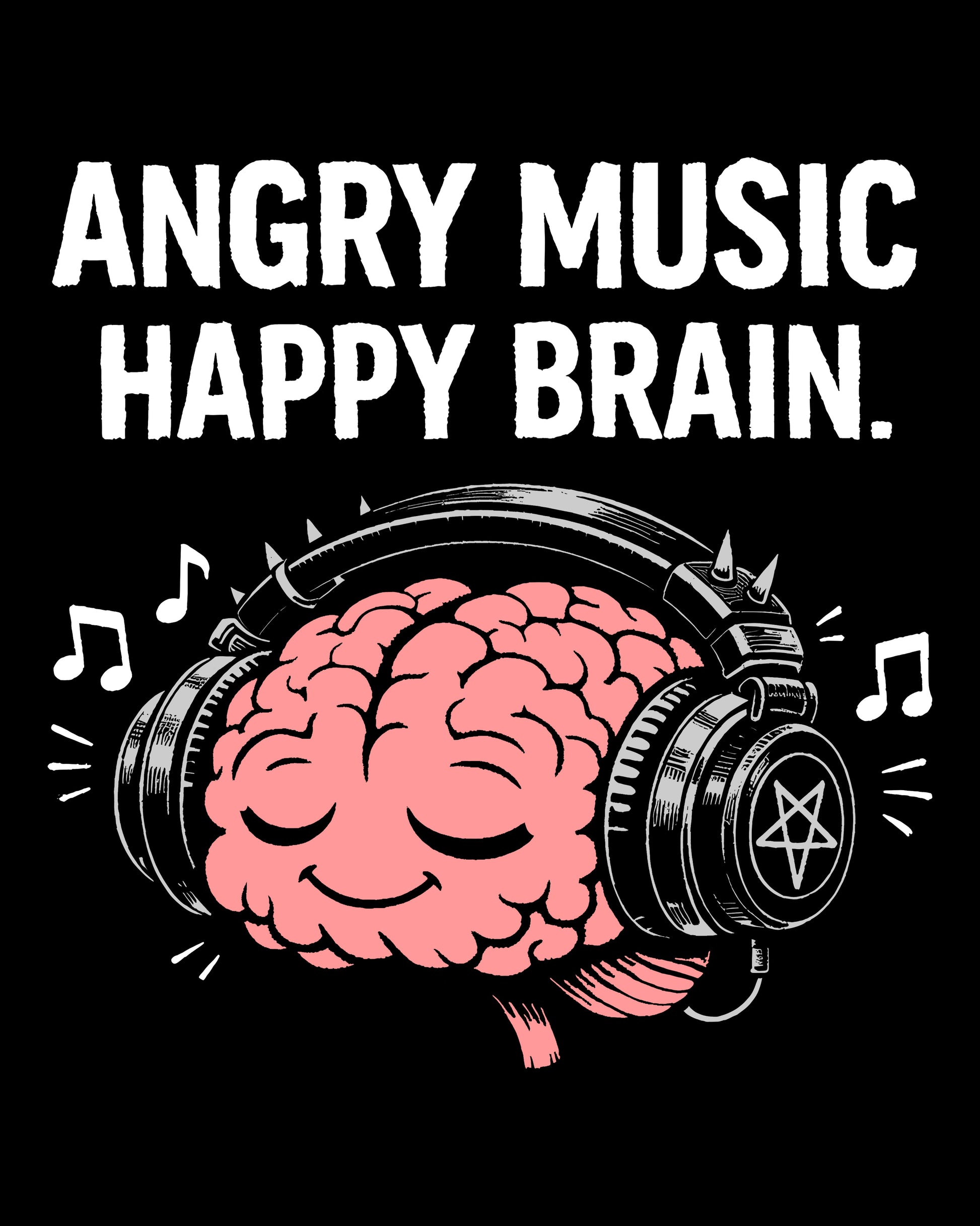 Angry Music Happy Brain Hoodie