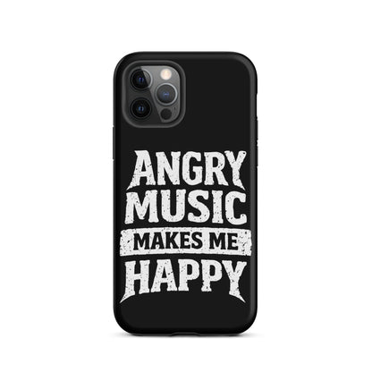 Angry Music Makes Me Happy Tough iPhone Case