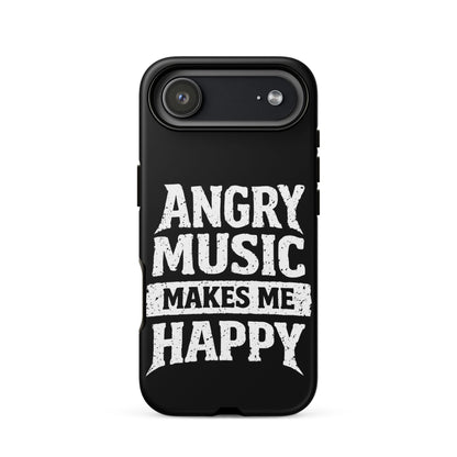 Angry Music Makes Me Happy Tough iPhone Case