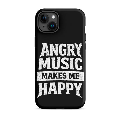 Angry Music Makes Me Happy Tough iPhone Case