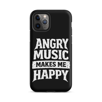 Angry Music Makes Me Happy Tough iPhone Case
