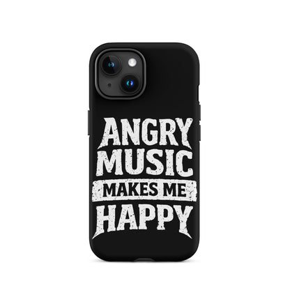 Angry Music Makes Me Happy Tough iPhone Case