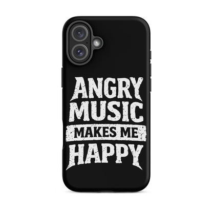 Angry Music Makes Me Happy Tough iPhone Case