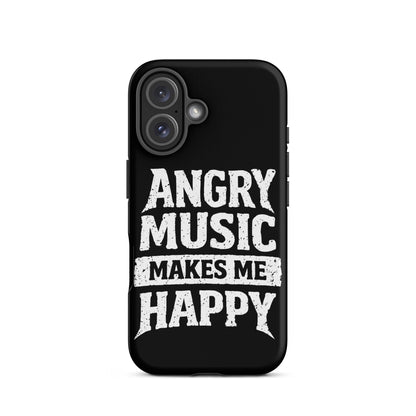 Angry Music Makes Me Happy Tough iPhone Case