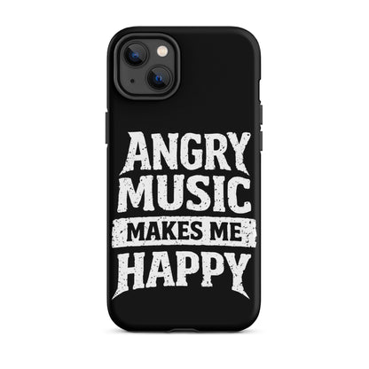 Angry Music Makes Me Happy Tough iPhone Case