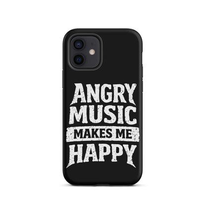 Angry Music Makes Me Happy Tough iPhone Case