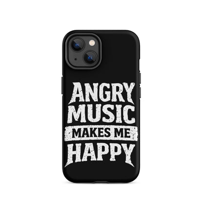 Angry Music Makes Me Happy Tough iPhone Case