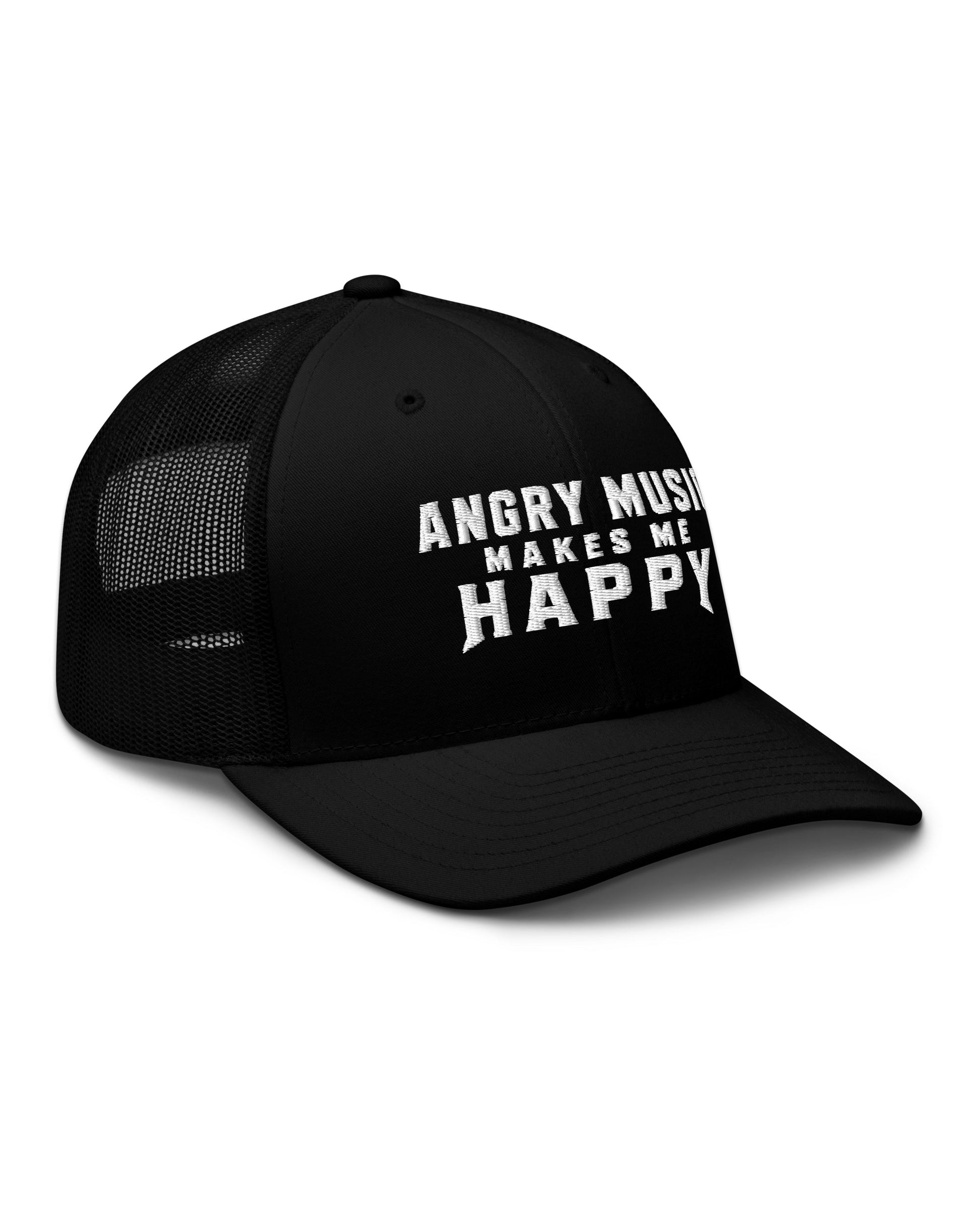 Angry Music Makes Me Happy Trucker Hat