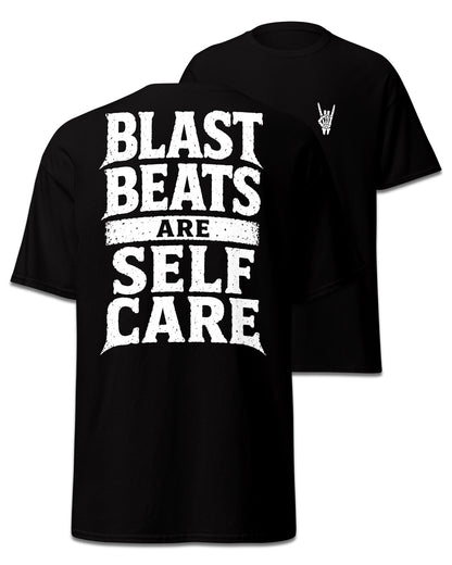 Blast Beats Are Self Care Back Print T-Shirt