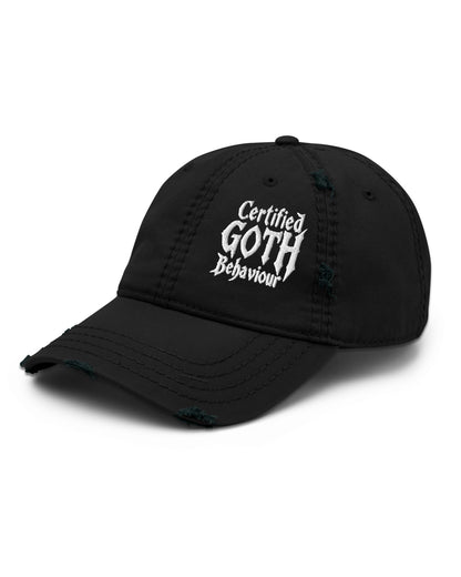 Certified Goth Behaviour Distressed Dad Hat