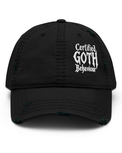 Certified Goth Behaviour Distressed Dad Hat