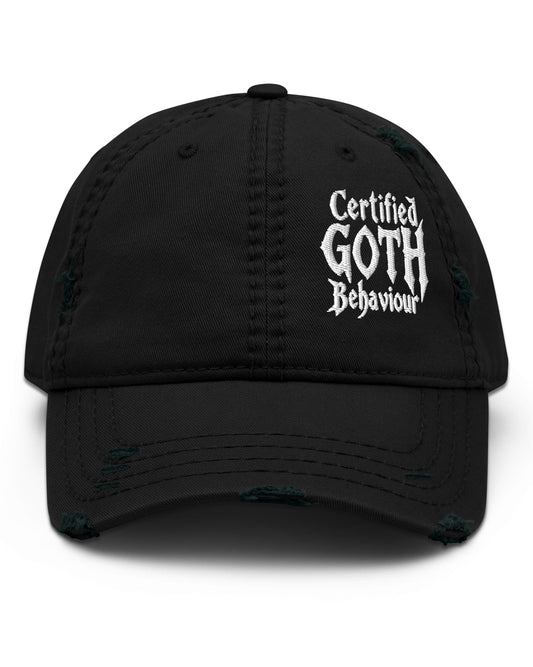 Certified Goth Behaviour Distressed Dad Hat