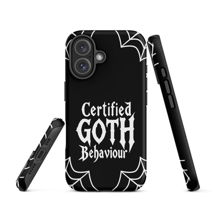 Certified Goth Behaviour Tough Phone Case for iPhone®