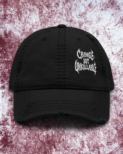 Cringe But Unkillable Distressed Dad Hat
