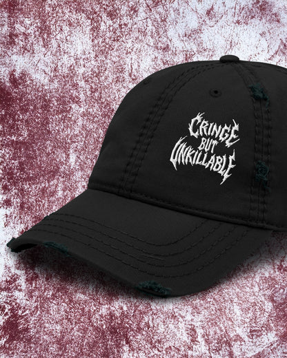 Cringe But Unkillable Distressed Dad Hat