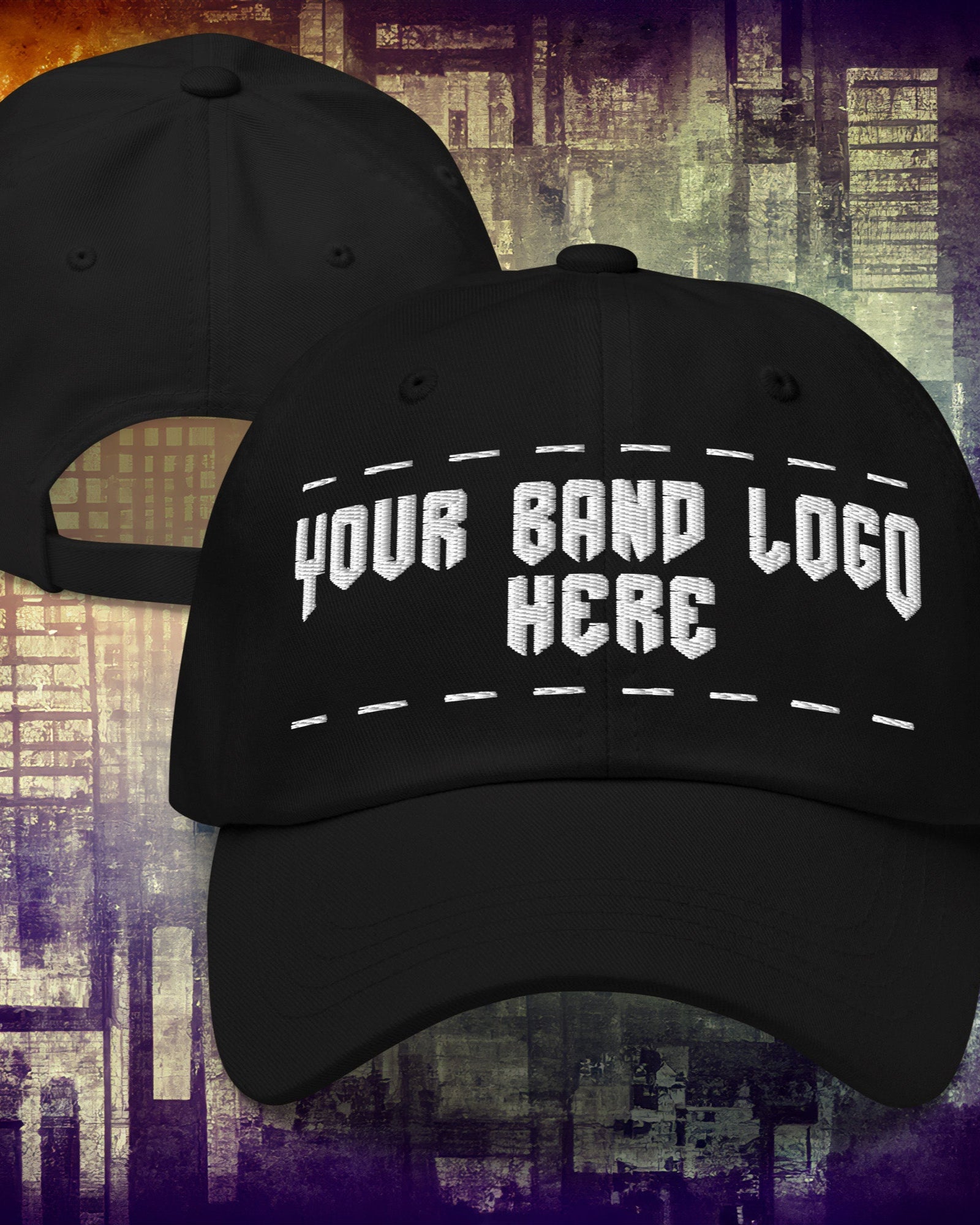 Custom Band Logo Dad Hat Cap - Personalized Design – Devilry Clothing