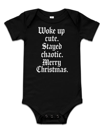 Cute Chaotic Christmas Baby Bodysuit