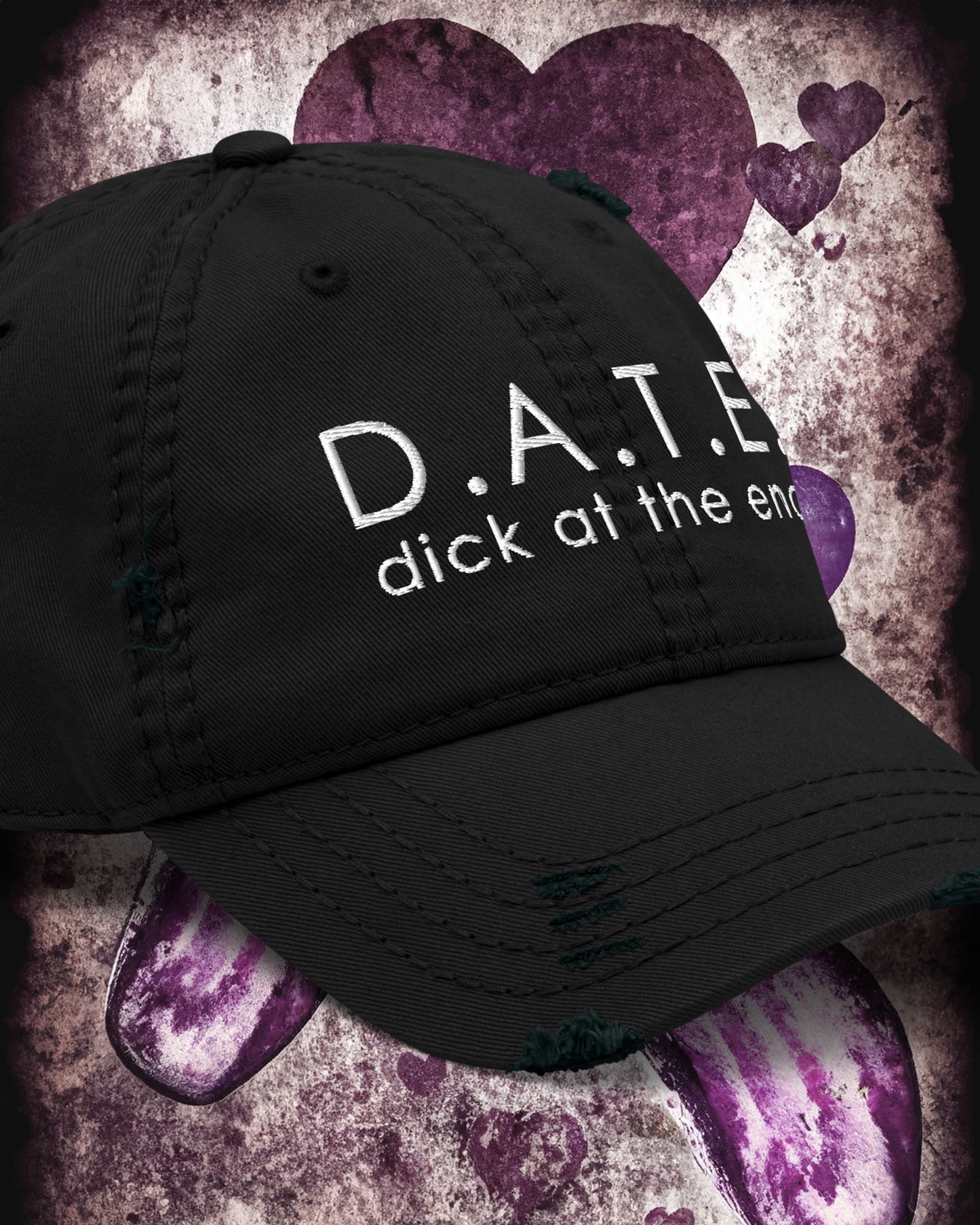 DATE... At The End Distressed Dad Hat