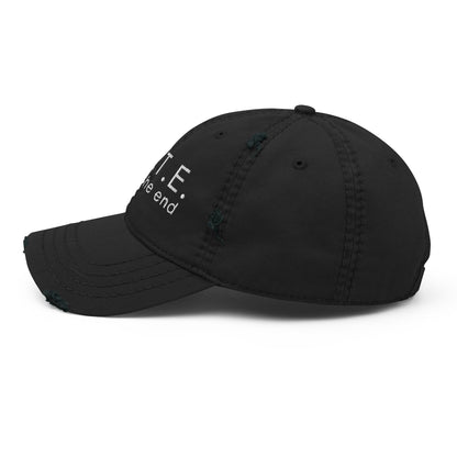 DATE... At The End Distressed Dad Hat