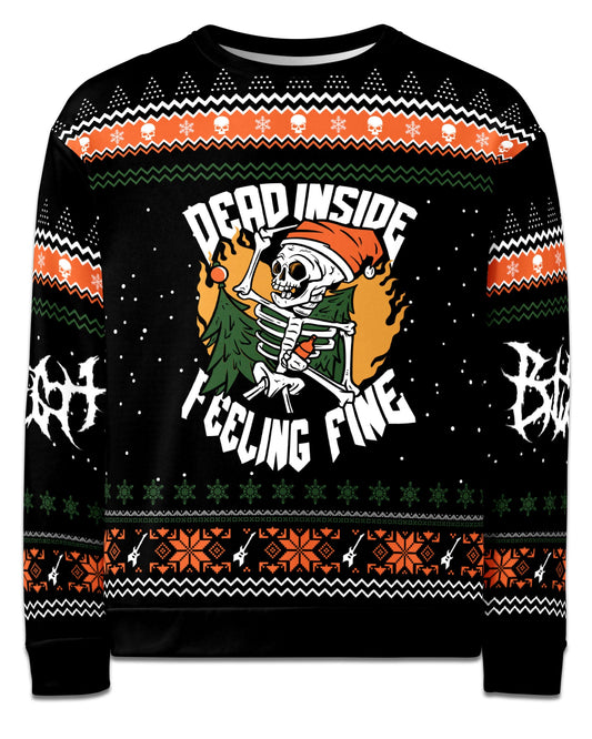 Dead Inside, Feeling Fine Ugly Christmas Sweater