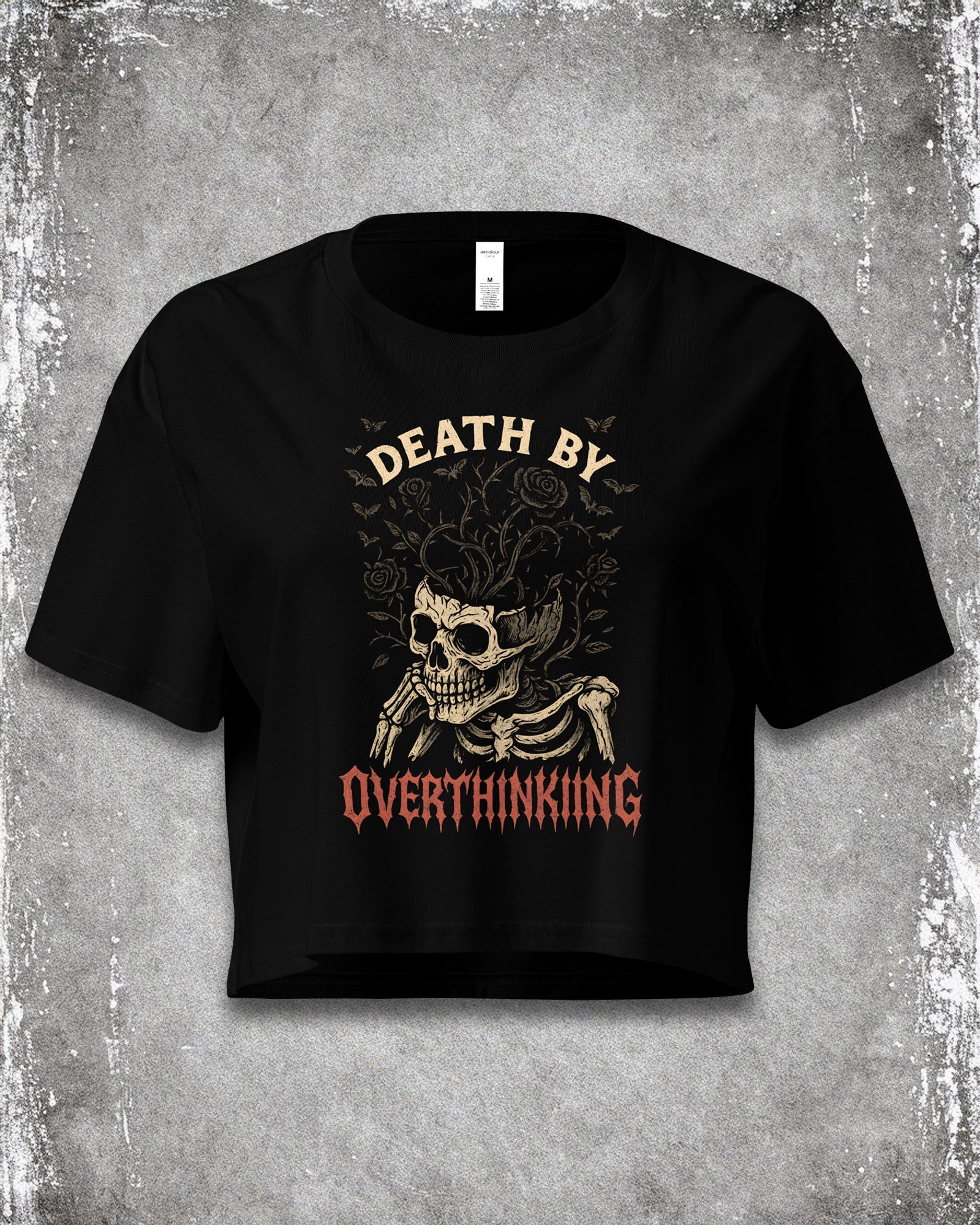 DEATH BY OVERTHINKING Crop Top